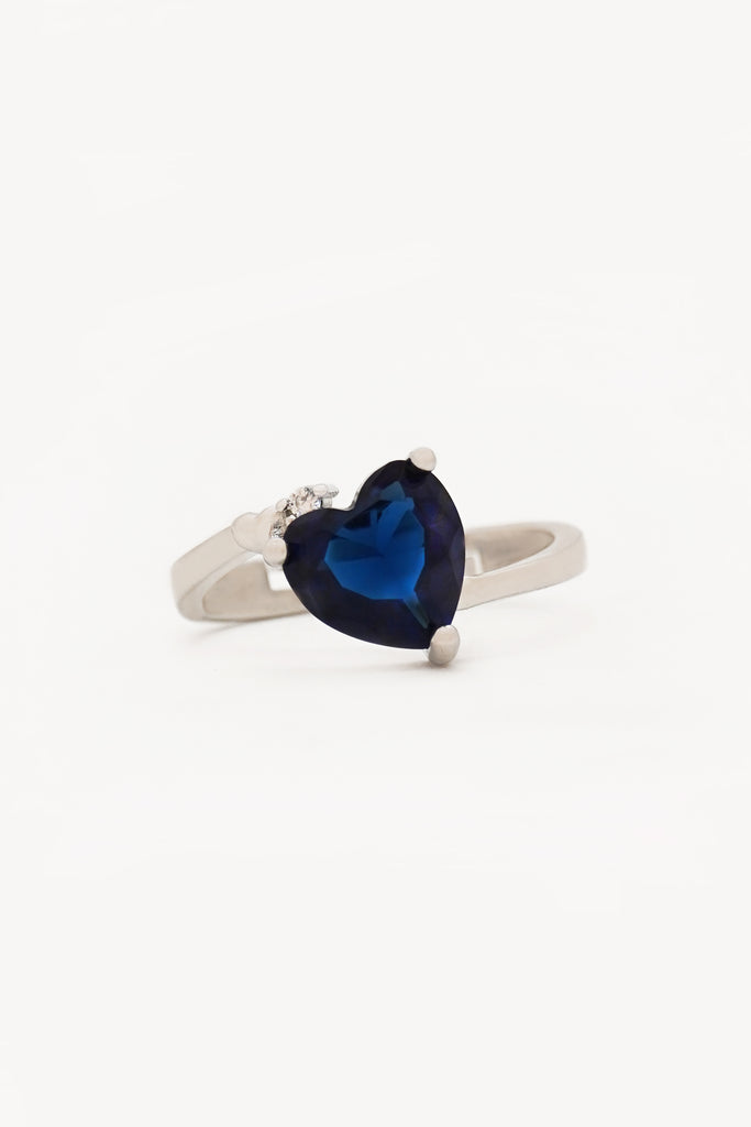 Solitaire Blue Stone Ring - Women Engagement Rings