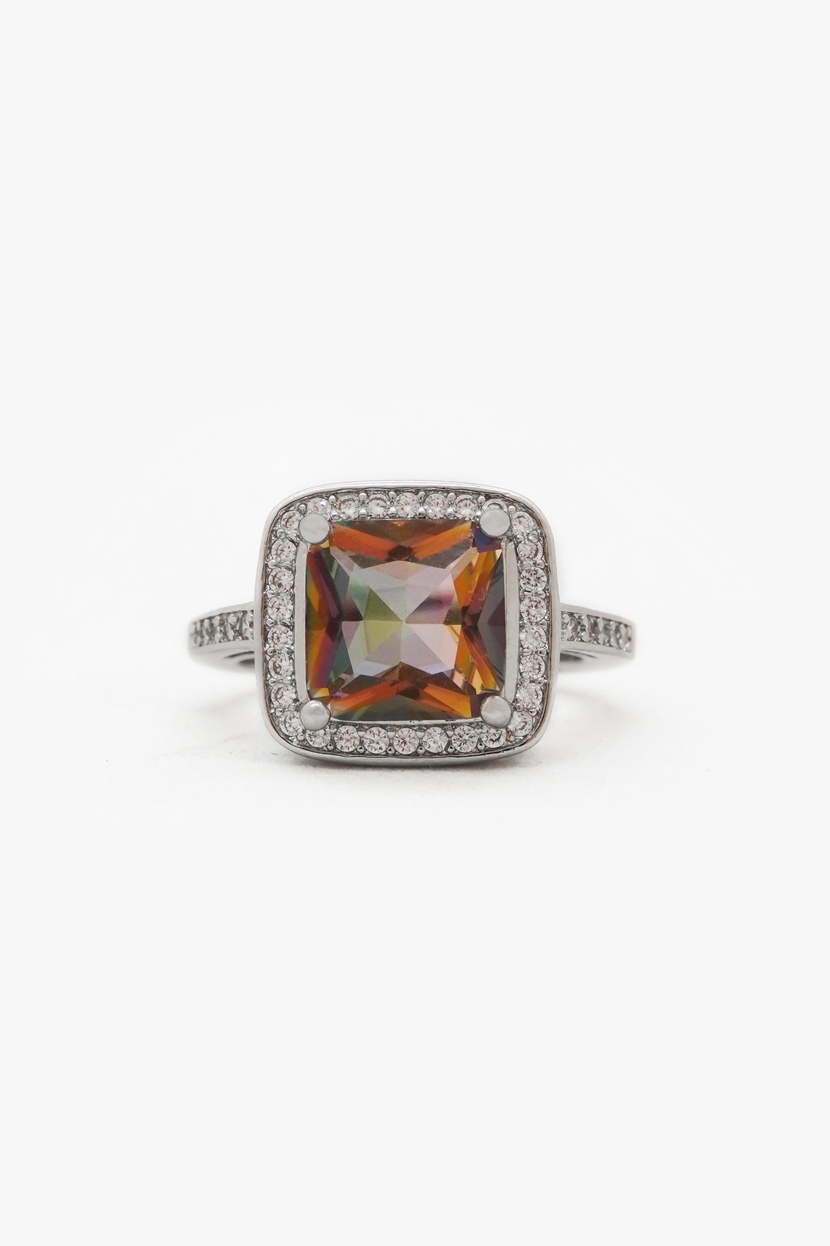 Radiant Fusion Stone American Diamond Ring - cheap rings for teenage girl