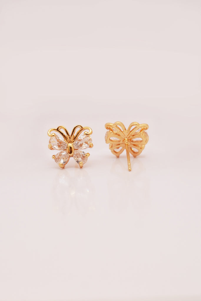 Butterfly Stud with American Diamonds - Butterfly earring | By butterfly earrings online in india -Butterfly Earring at Best Price in India