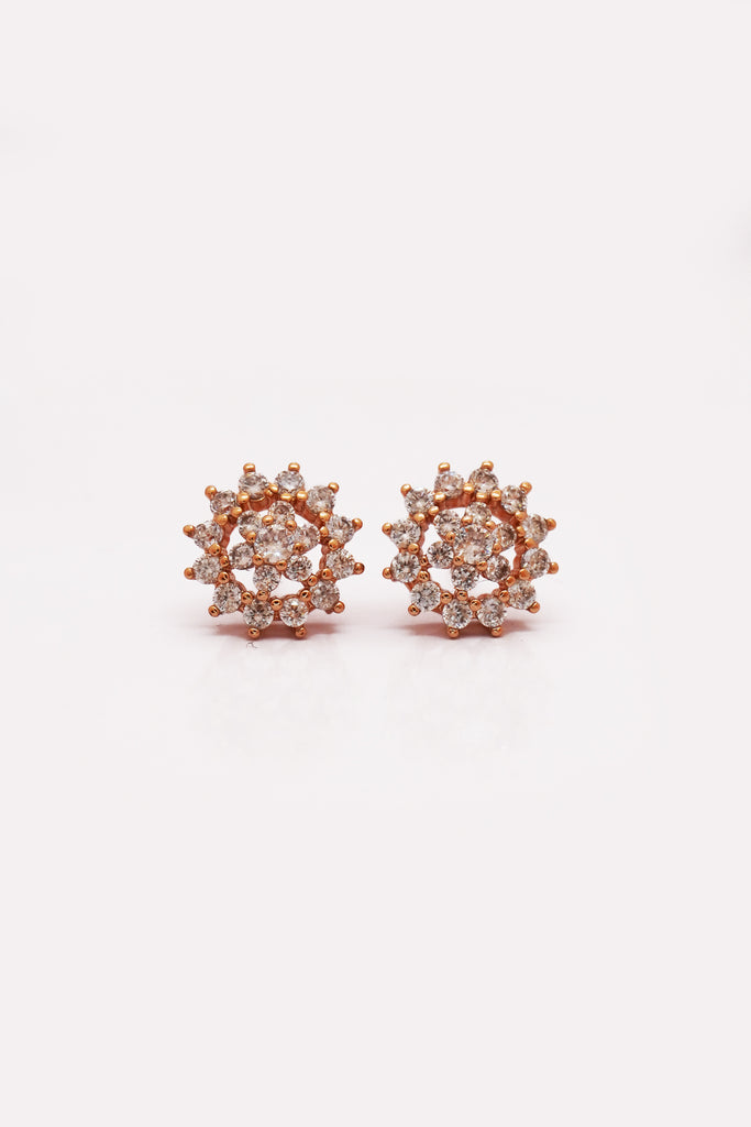 Sunflower Blooming American Diamonds Studs - Stud Earrings For Women