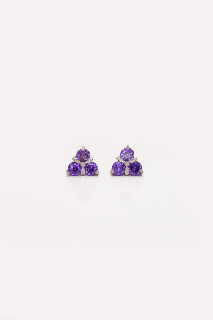Trio Studs Silver Plated Earrings - Buy Earrings for Girls Online