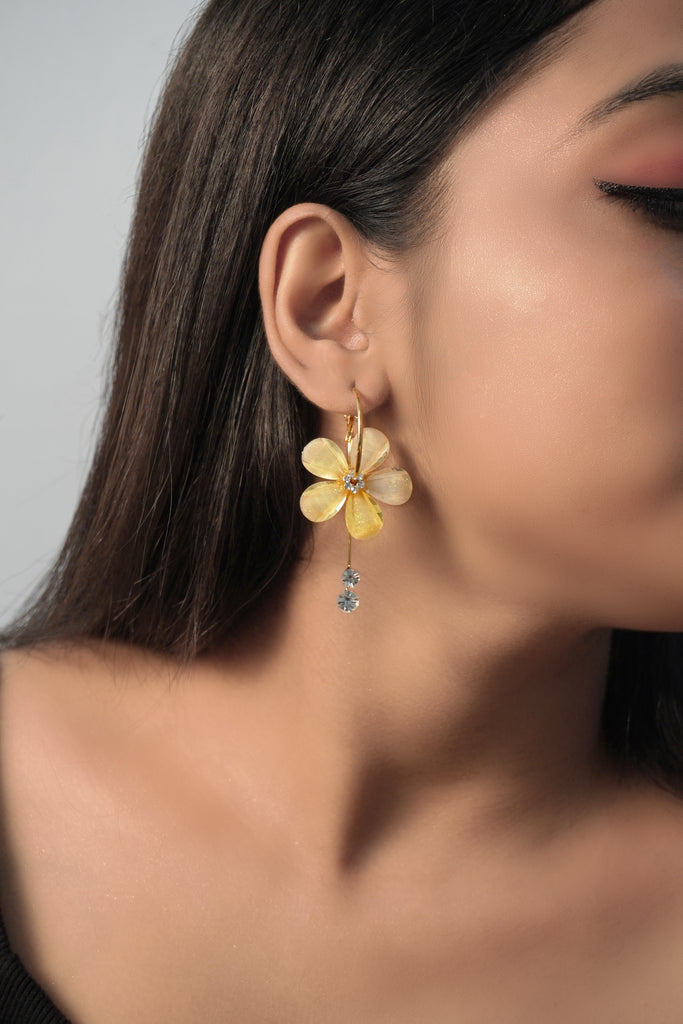 Sundaze Flower Hoop Earrings -  ‎Fancy Earrings 
