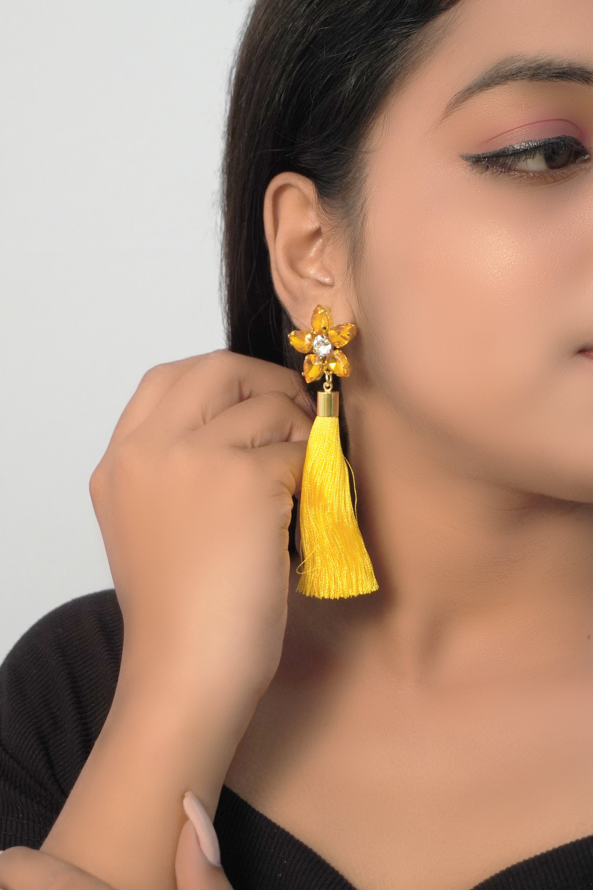 Mustard Yellow Tagua Nut Earrings  Galapagos Tagua Jewelry