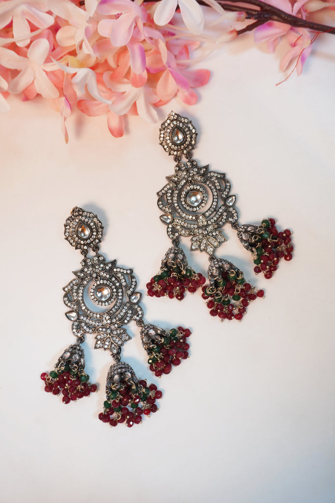 Three Jhumka Bell Earrings - Jhumkas Online