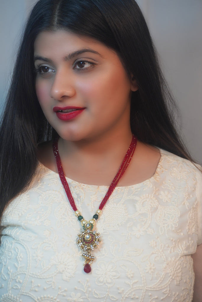 Tone Pearl Handcrafted Necklace - Handmade Necklace