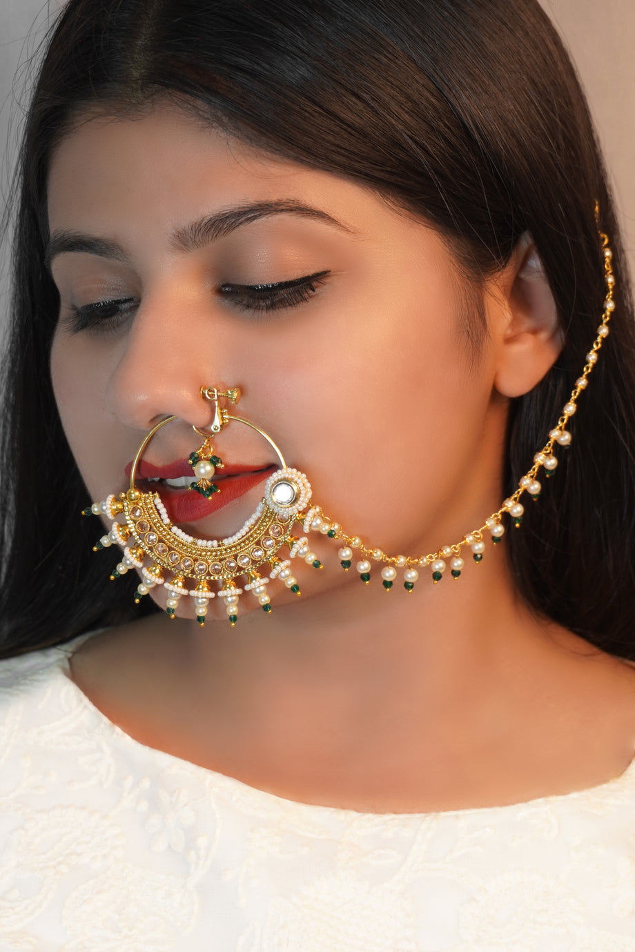 Peora Rani Padmavati Dulhan Bridal Kundan Pearl Adjustable Choker Necklace  With Earrings Maang Tikka in Kolkata at best price by Naivedya Gems   Jewellery  Justdial