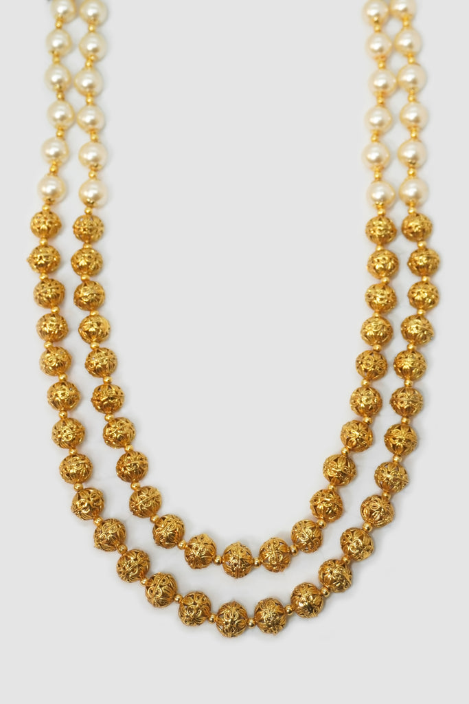 24k Gold Plated Jewellery - Matar Mala Necklace