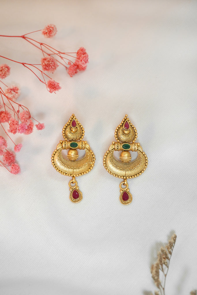 Traditional 24k Gold Plated Drop Earrings