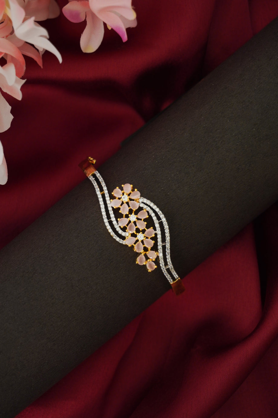 Delicate Gabriel and Co. 14K rose gold diamond tennis bracelet, .17cttdw