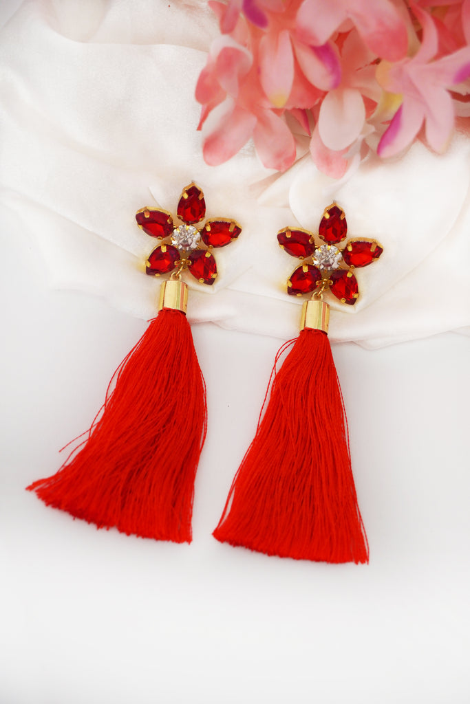 Red Earrings by Niscka - Earrings for Women