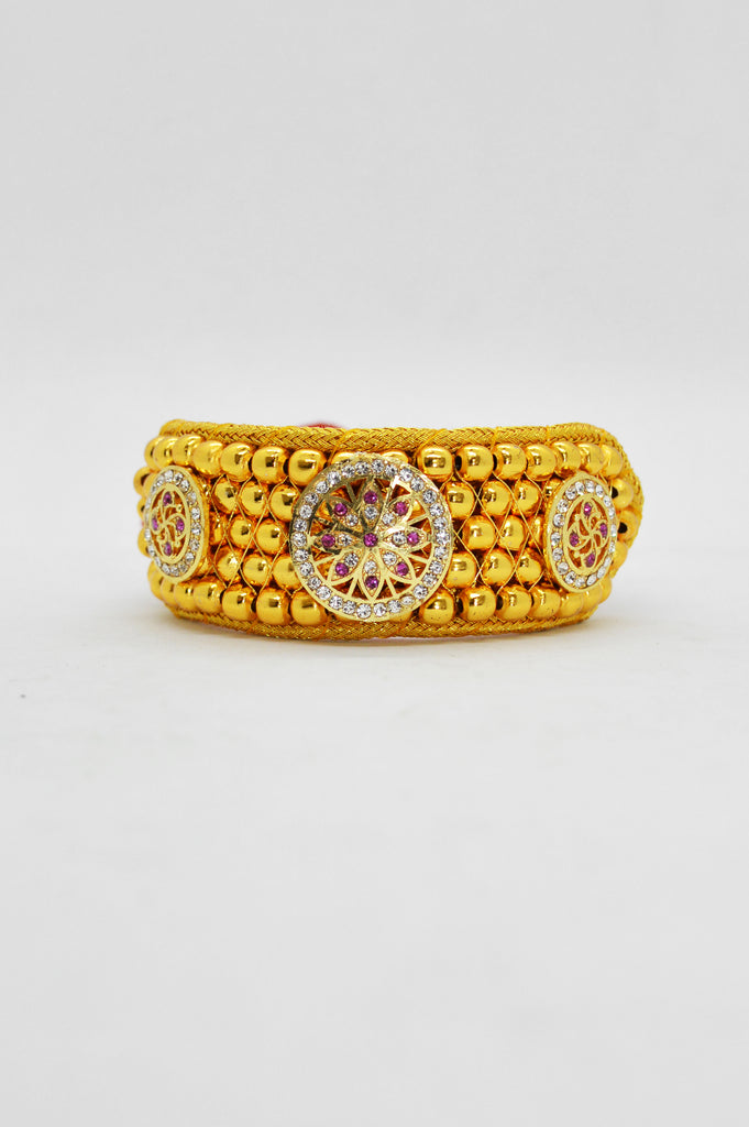 Red and Golden Ponchi Bangles -Fancy Bangles Online Shopping
