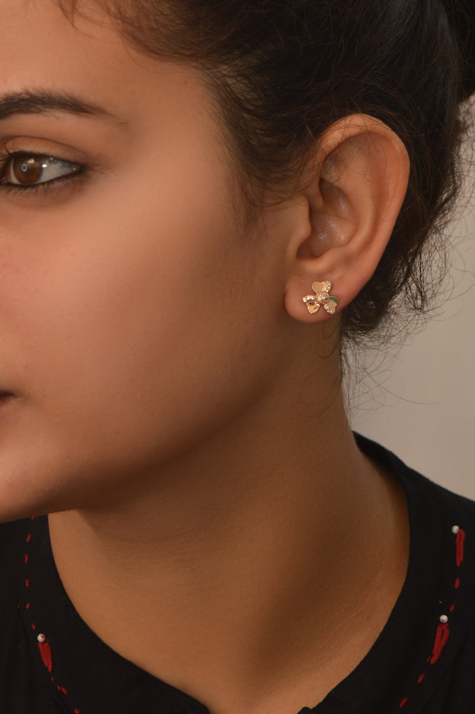 Dancing Flower Gold Tone Plated Earring Buy Earrings for Girls - Earring design