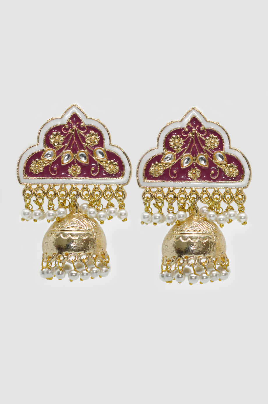 Buy Alankruthi Gold Plated Temple Jhumka Earrings  Earrings for Women  1291162  Myntra