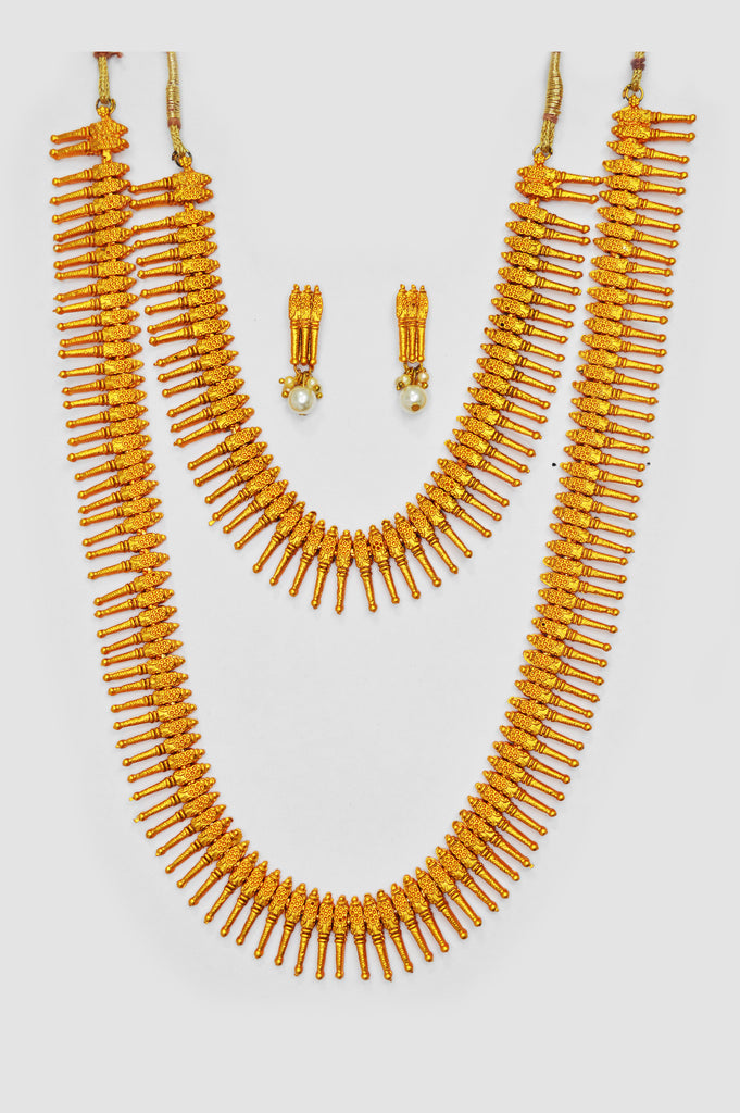 MullaMottu Divine Mala Gold Plated Traditional Necklace Set