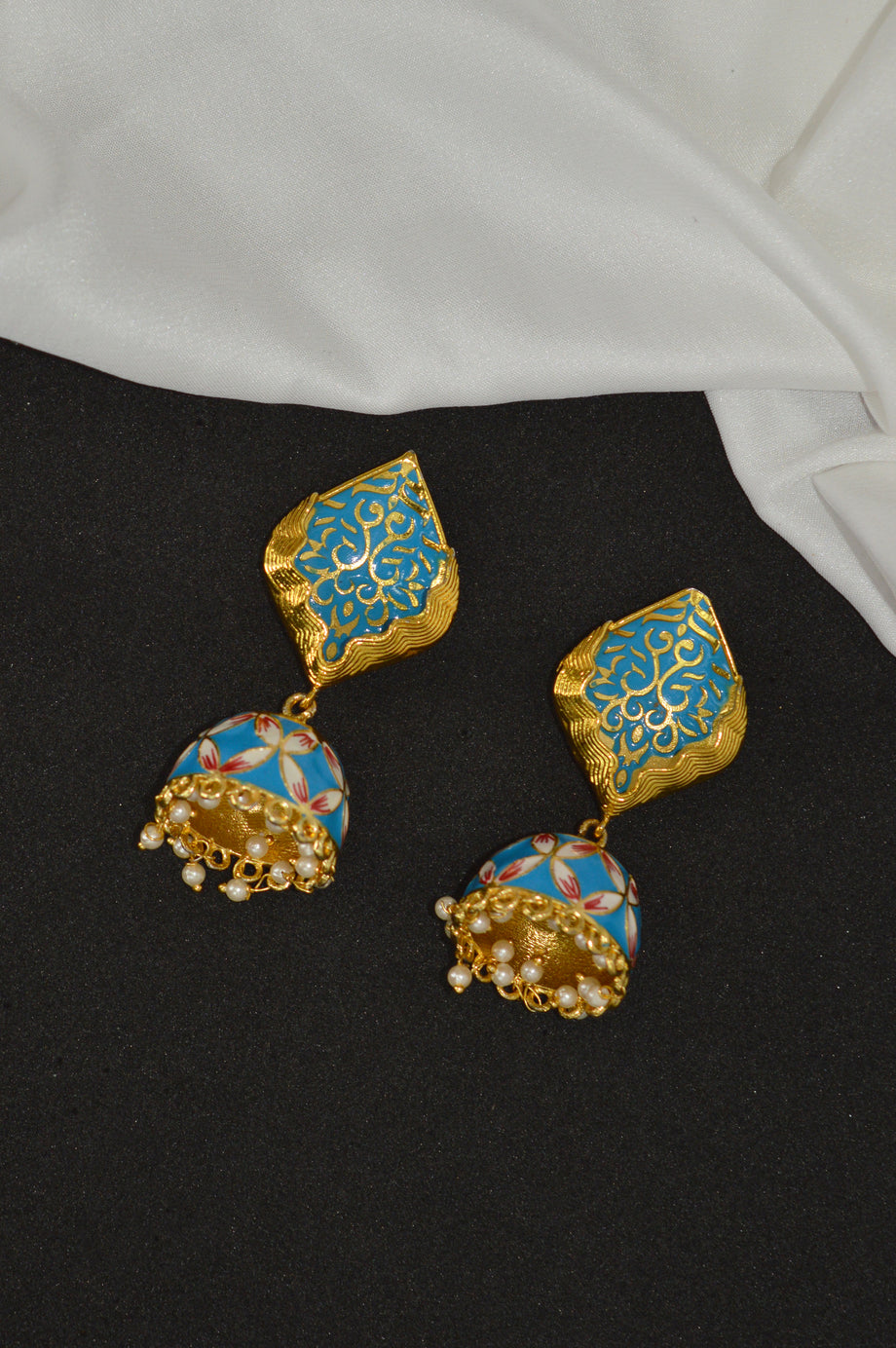 Blue clearance jhumkas online