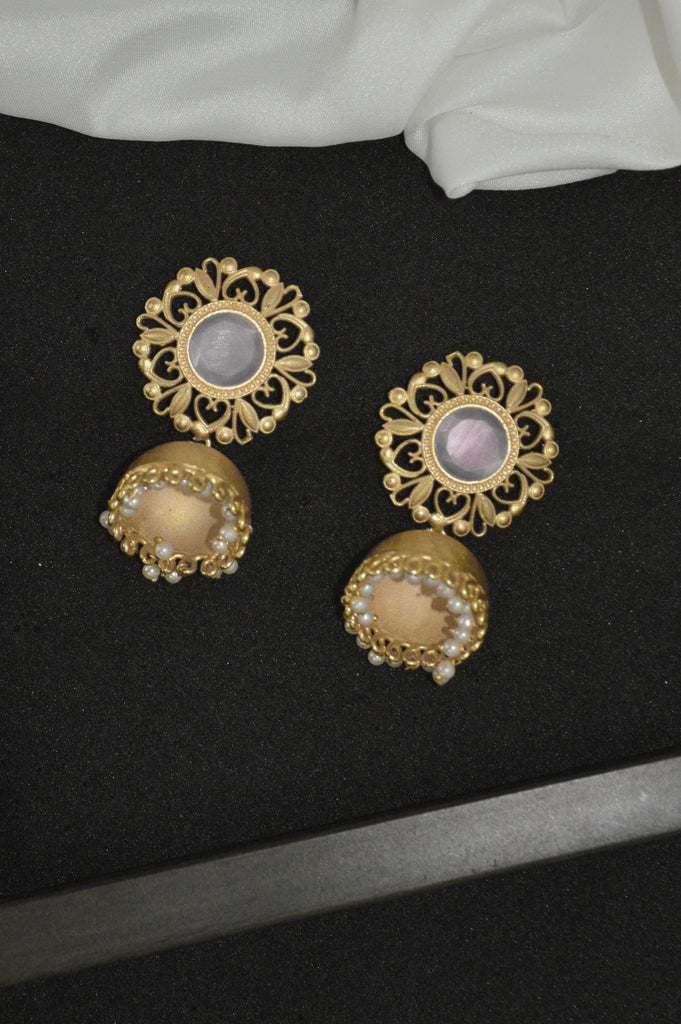 Kundan Stone Gold Plated Earrings - Gold Earrings Online Shopping for Women at Low Prices