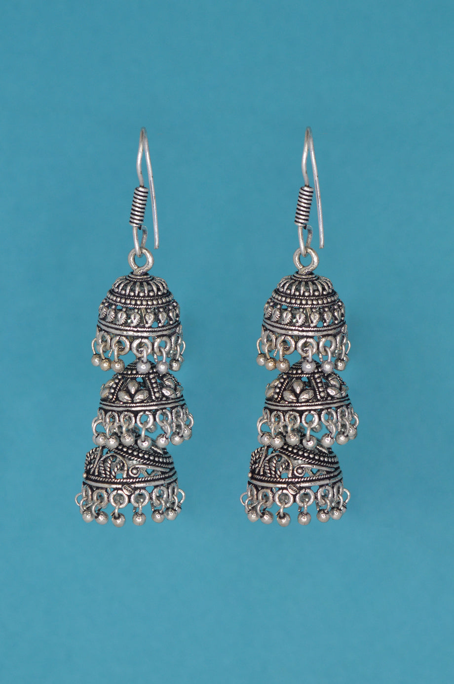 Vembley Designer Traditional Stylish Alloy Three Layered Jhumki Earrings at  Rs 59/pair in New Delhi