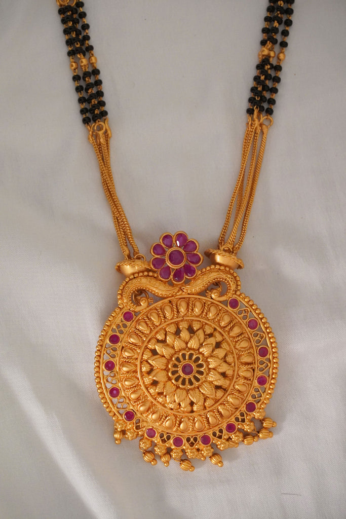 Traditional 18k Gold Plated Long Mangalsutra - Mangalsutra Latest Design Online