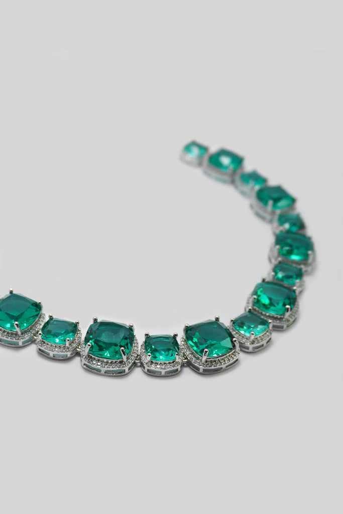  Swarovski Stones Necklace - Green Necklace