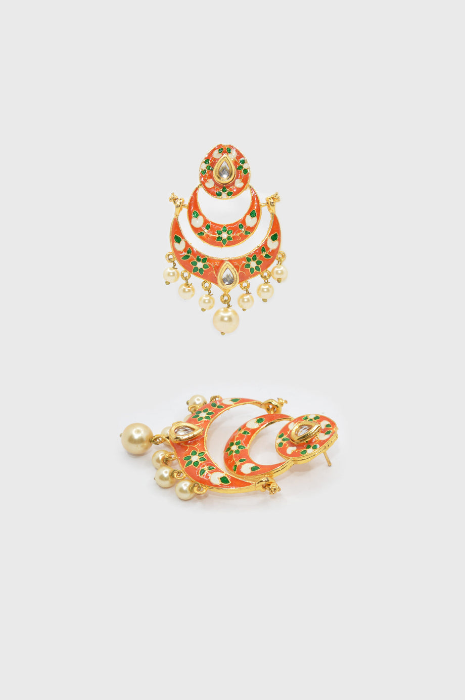 Buy online Orange Antique Kundan Dangle Big Jhumka Earrings from Imitation  Jewellery for Women by Parijaat for 579 at 54 off  2023 Limeroadcom