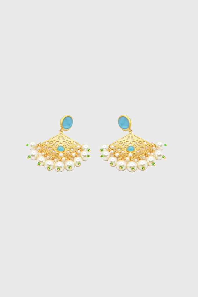 Blue Color Gold Plated Earring - Buy Earrings for Women