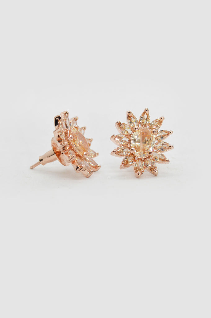 Rose Gold Flower With American Diamonds Online 