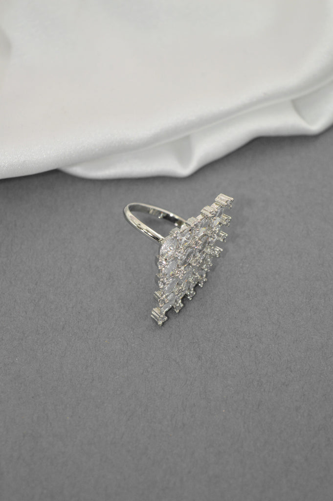 American Diamond  Handcrafted Designer Ring - Niscka