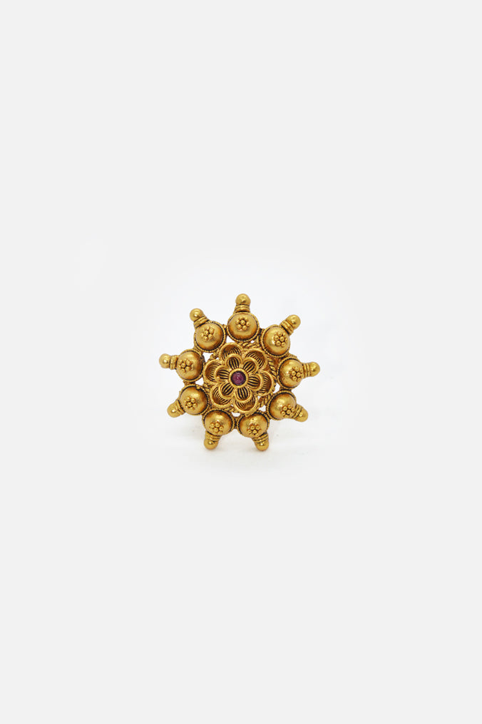 Traditional Gold Plated Star Adjustable Ring - Buy Adjustable Ring Designs For Women Online