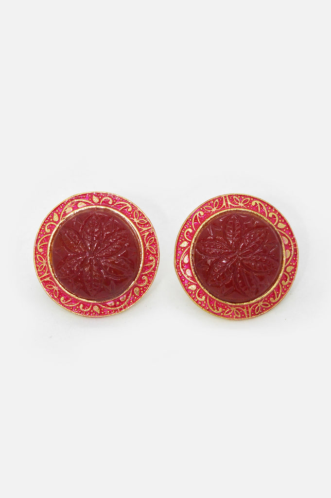 Handcrafted Scarlet Stud Earrings Online - Stud Earrings for women