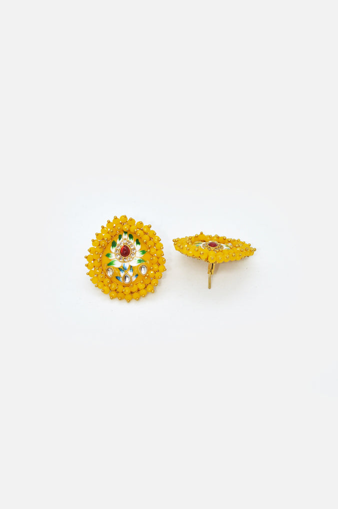 Handcrafted Kundan Bead Bumblebee Earrings Online - Earrings for Girls