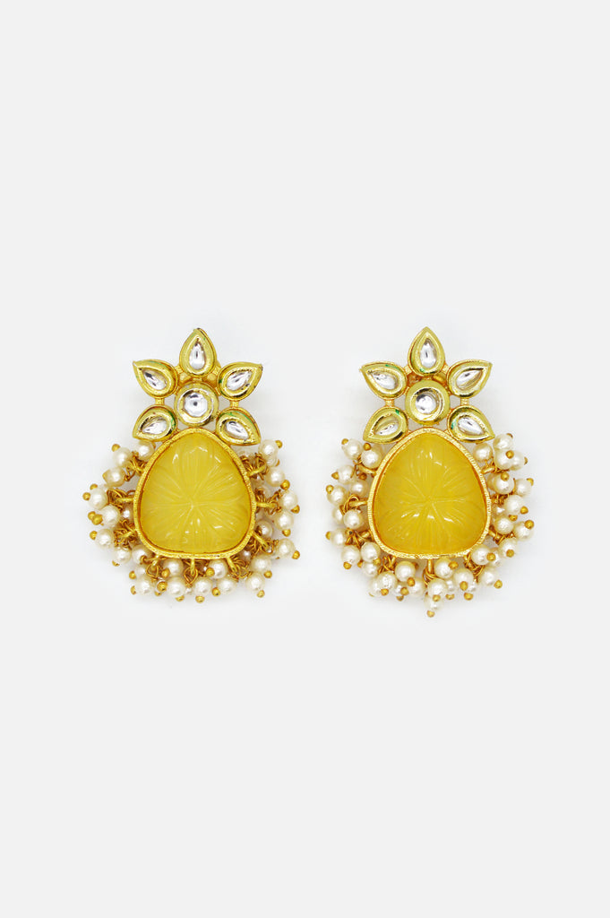 Handcrafted Kundan Pearls Bumblebee Earrings - Buy bumblebee earrings Online In India