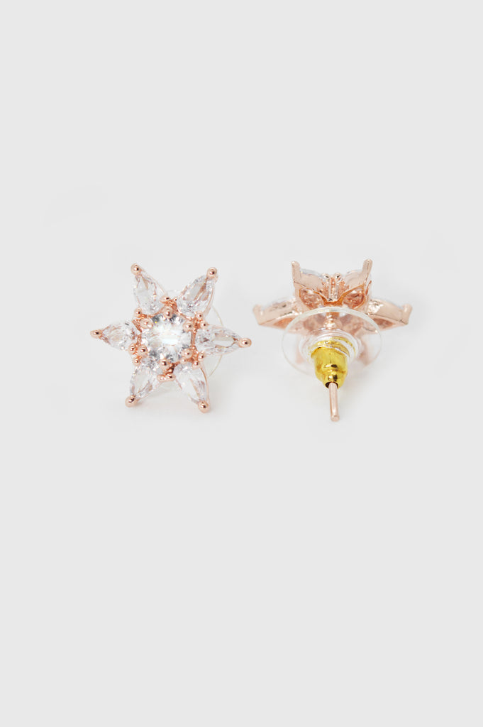 Star Shaped American Diamond Studded Gold Plated Earring - Earrings online