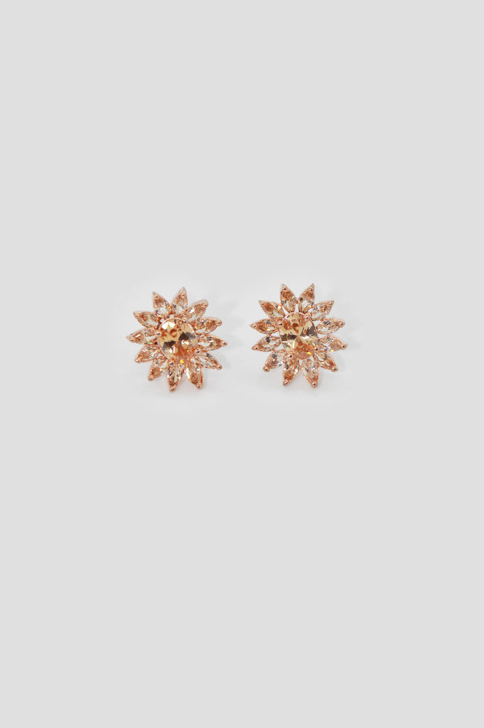 Classic Star Shaped American Diamond Gold Plated Earring - Jhumkas | Girls Earrings