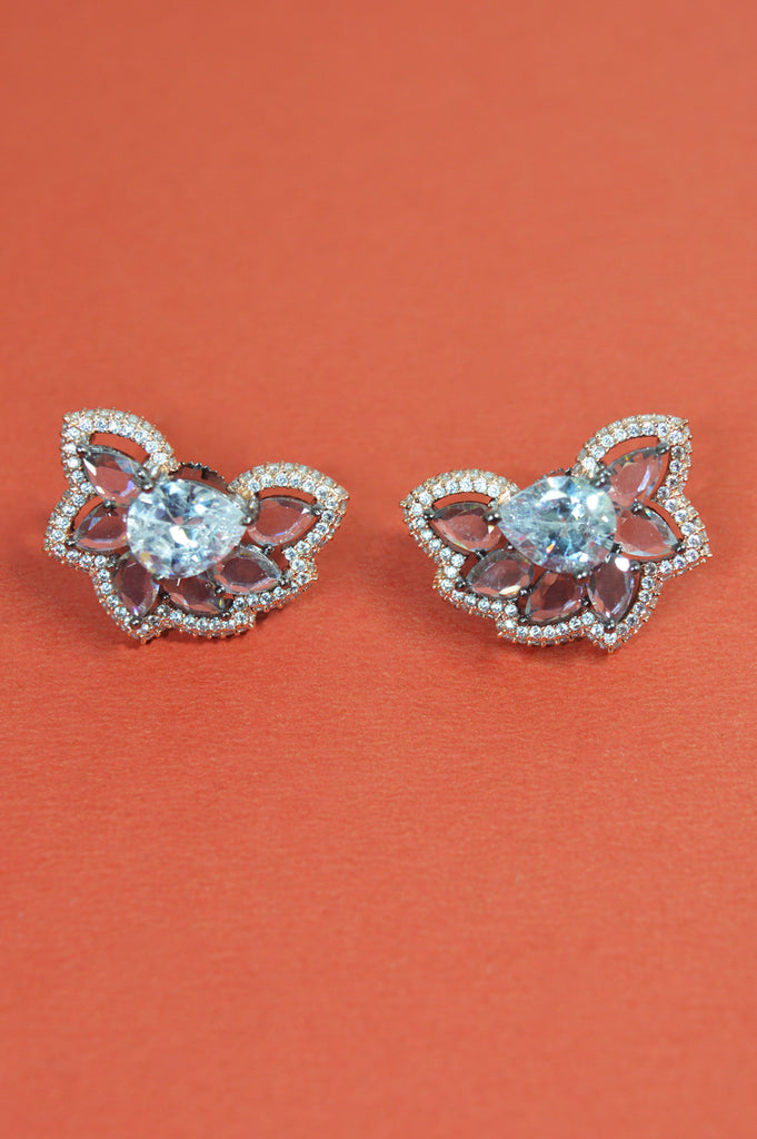 American Diamond Bronze Plated Statement Earring for Women - Buy Earrings | Diamond Earring Designs For Girls