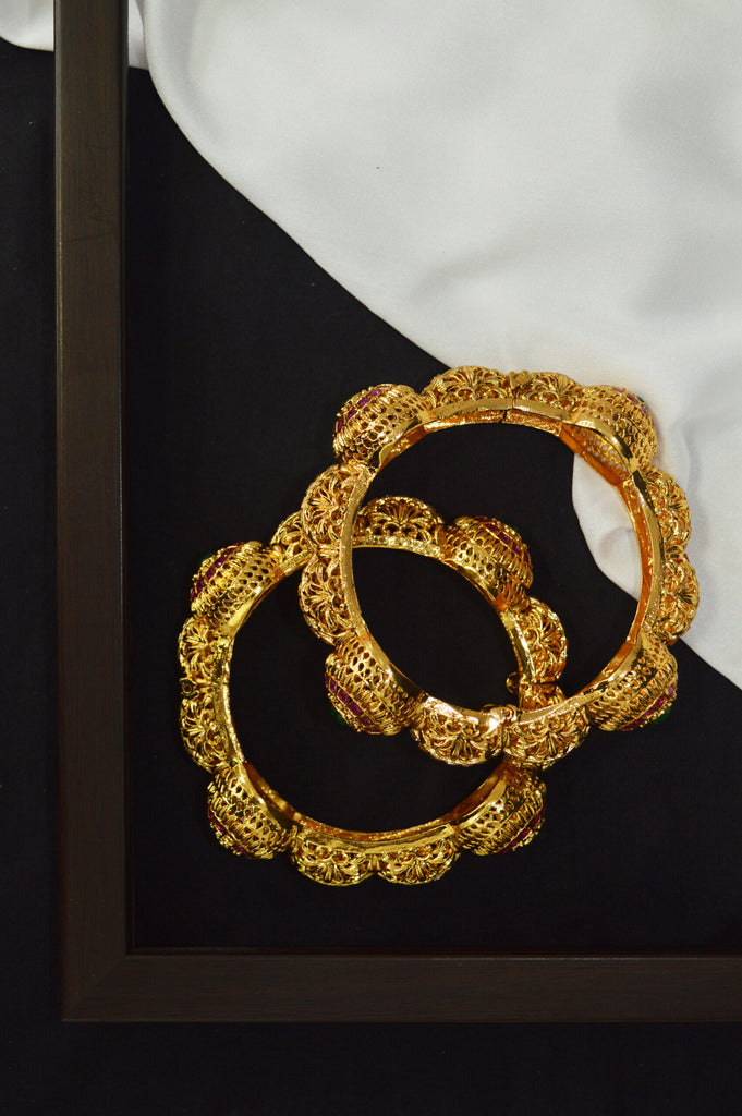Gold Plated 24K Handcrafted Openable Kada for Women