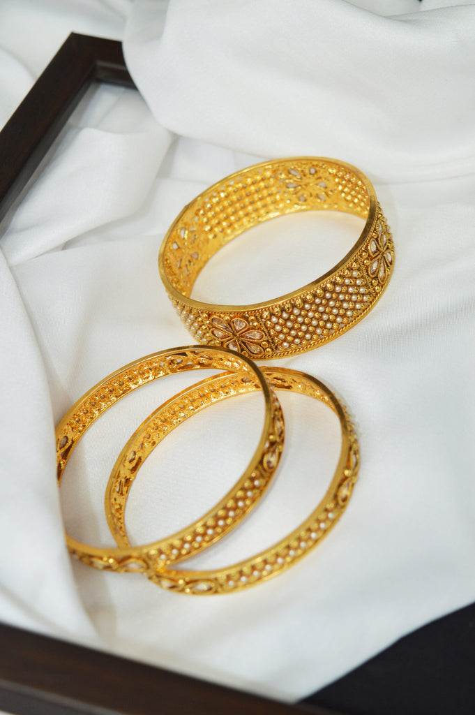 Stunning Gold Plated 24K Handcrafted Bangles - Niscka