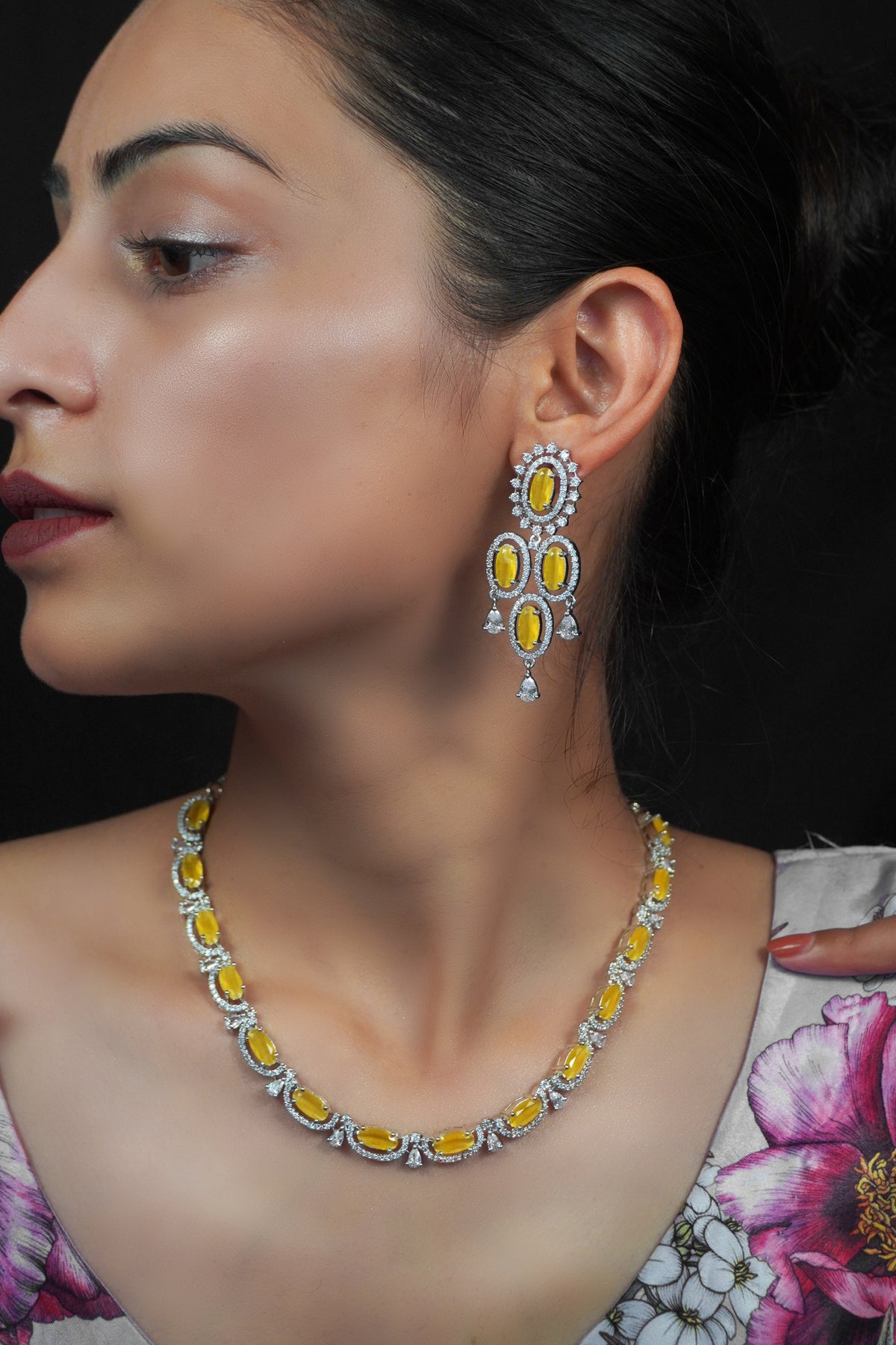 American Diamond Necklace Set