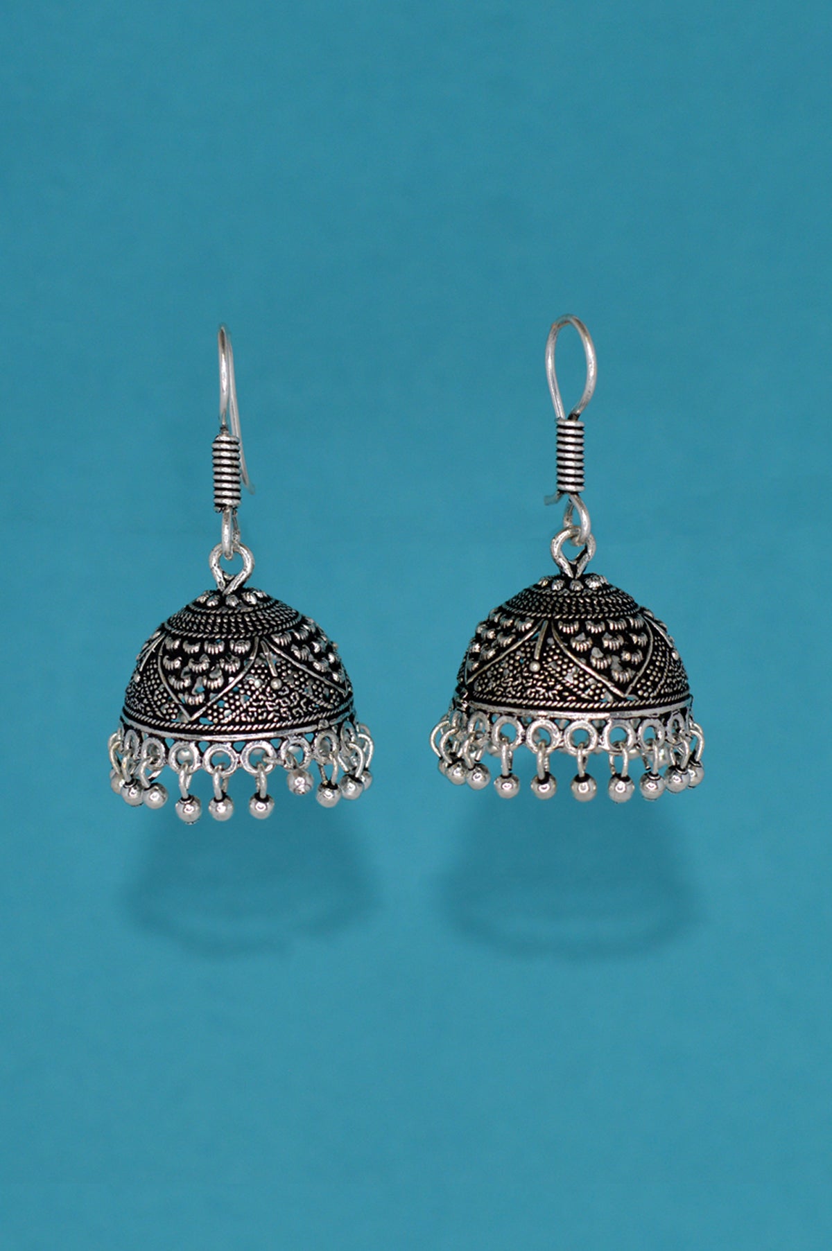 Stylish German Silver Earrings Jewelry Oxidised Earrings Oxidised Silver  Earrings Long Silver Jhumki Silver Chandbali Silver Earrings - Etsy