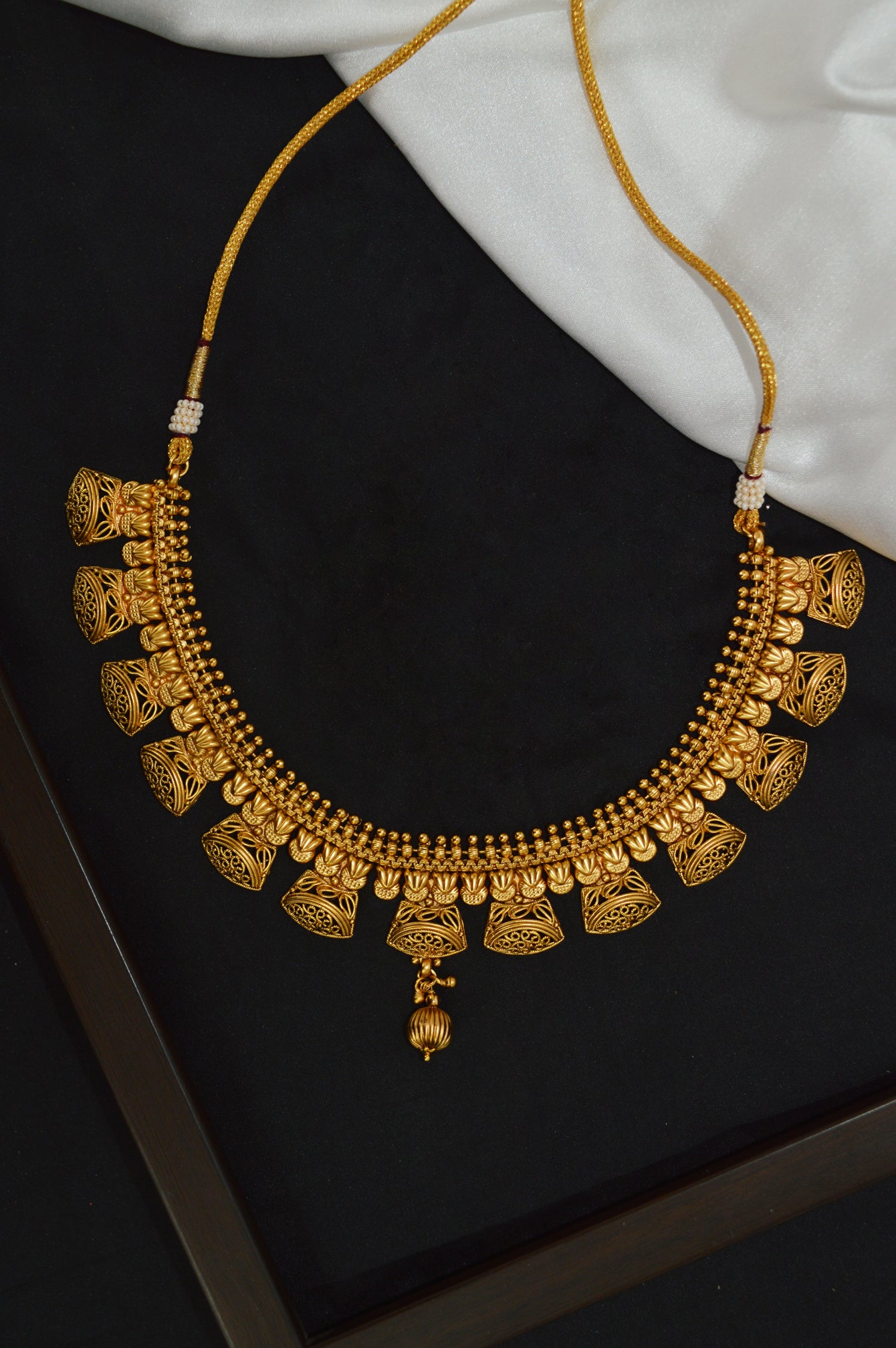 Traditional 18k Gold Plated Designer Choker Necklace Set - Necklaces - Shop Latest Necklaces Online