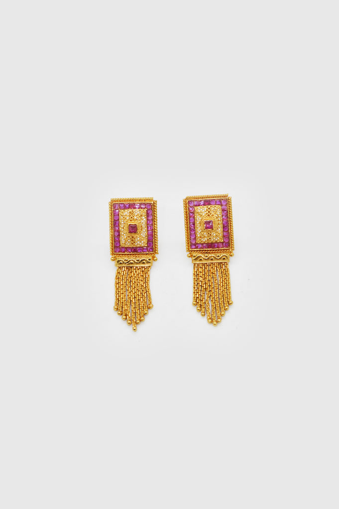 Antique 22k Gold Plated Traditional Earrings