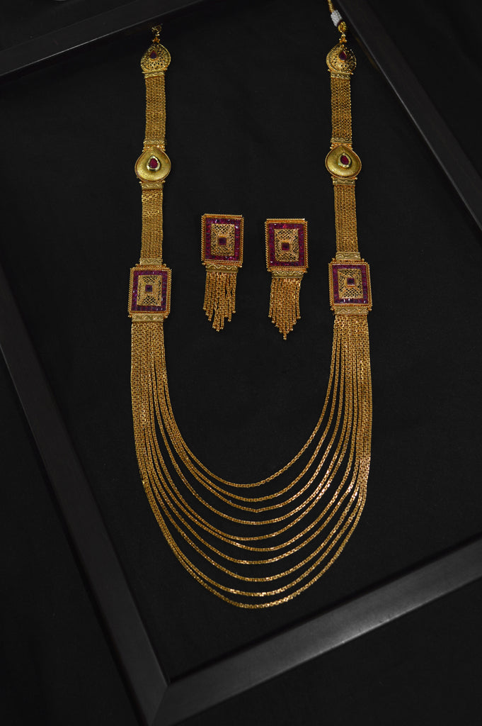 Antique 22k Gold Plated Traditional Necklace Set
