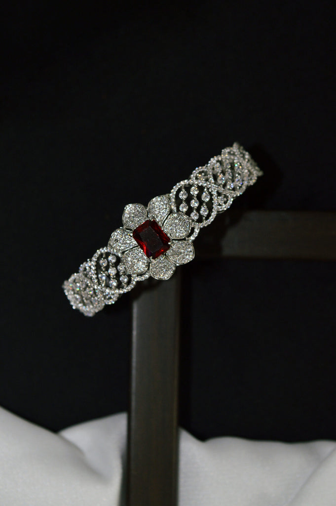 American Diamond Red Stone bracelet - Shop for Women Bracelets - Hand Bracelet for girls