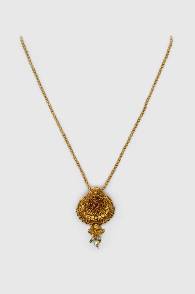 Rose Pendant Gold Plated Necklace 