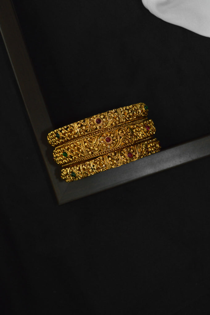 Gold Plated 24K Handcrafted Bangles Online 