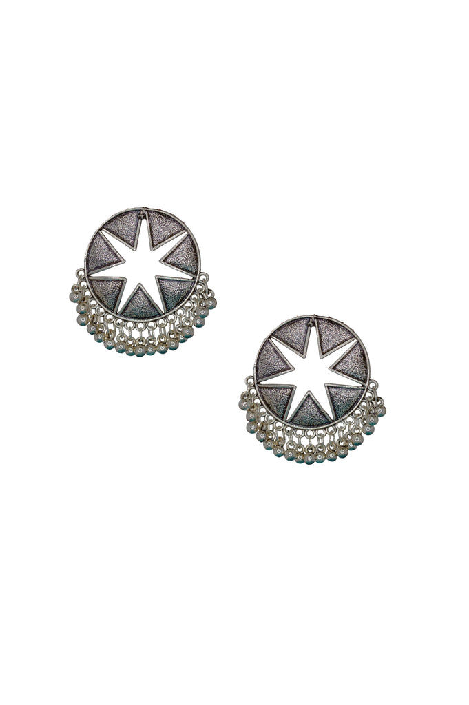 Star Stud Oxidised Earrings - Earrings design artificial - Buy Artificial Earrings online