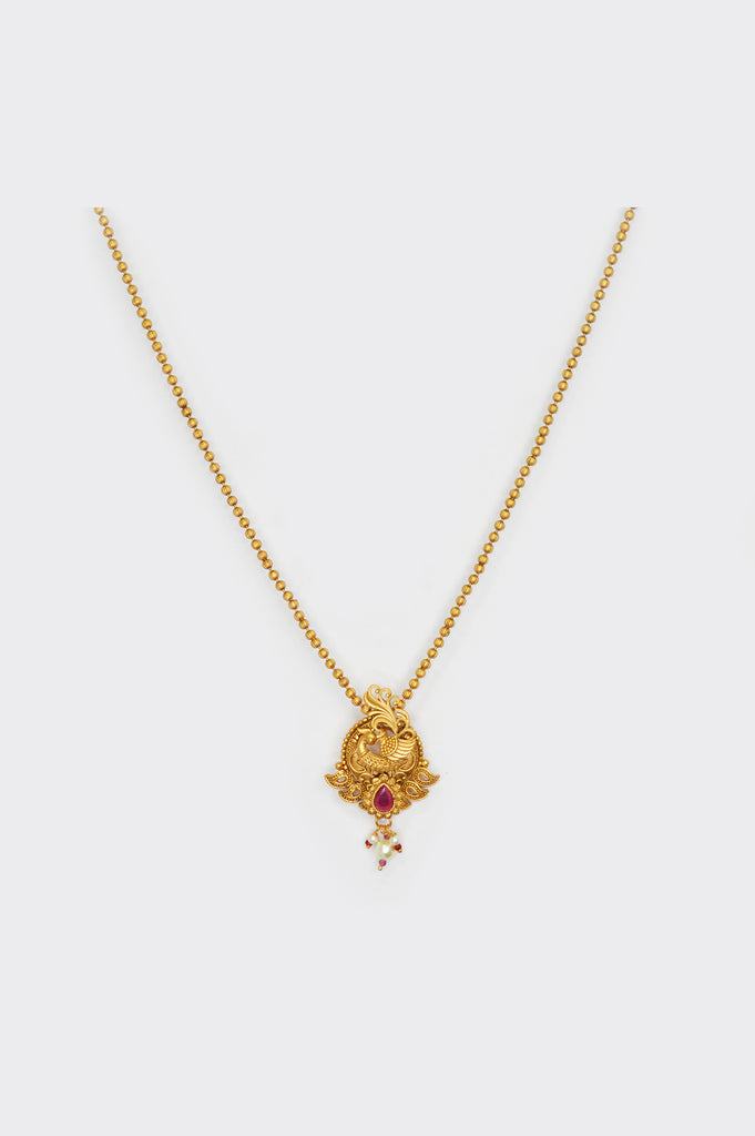 Gold Plated Red Kundan with Pearls Studded Necklace - Necklace Jewellery - Necklace - Buy Necklace Set Online at Niscka