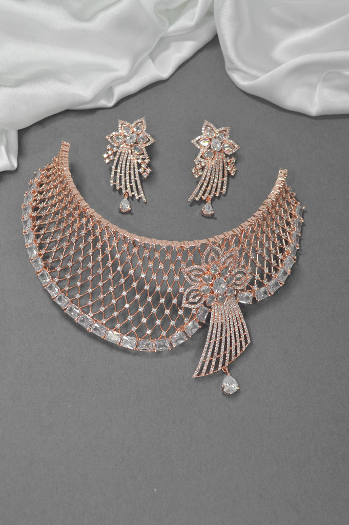 American Diamond Royal Necklace Set