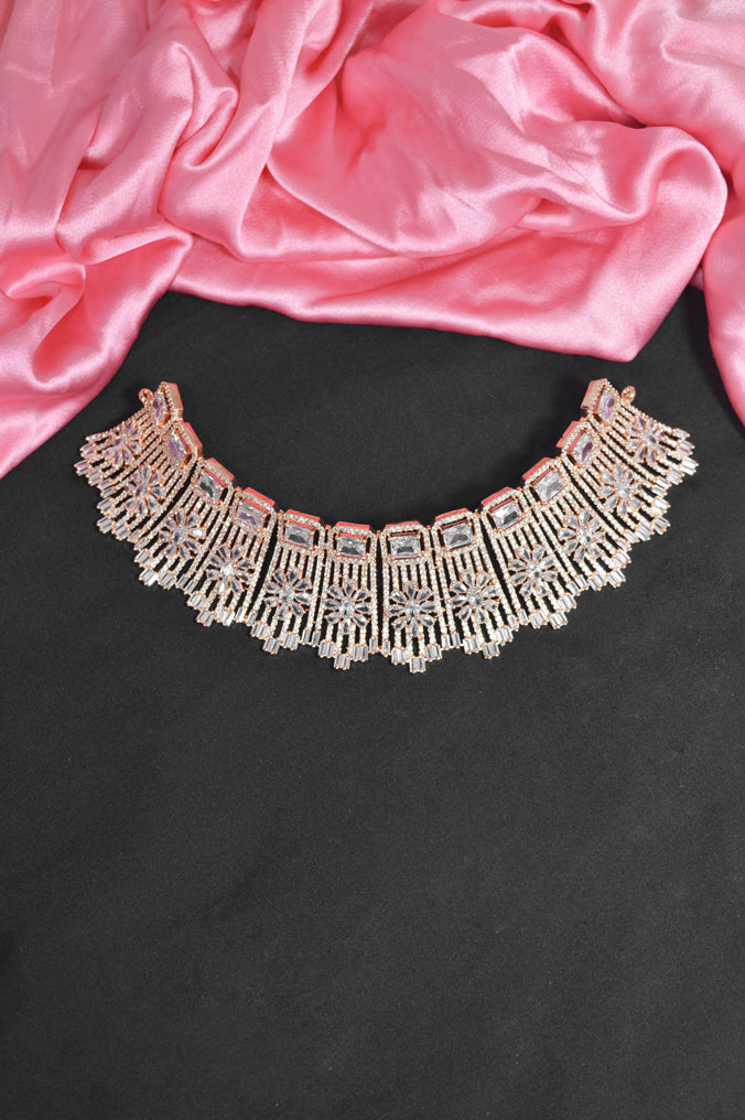American Diamond Gold Maharani Necklace Set - Buy Necklaces - Necklaces & Sets