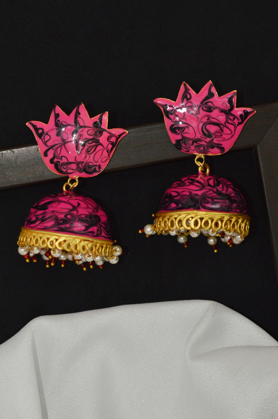 Buy Gold-Toned & Pink Earrings for Women by The Pari Online | Ajio.com