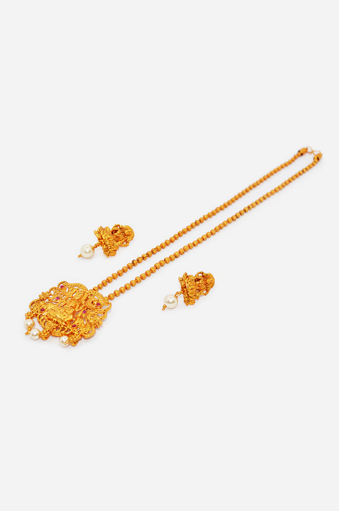 Gold Plated Brass Jewellery Set with Earring for Women